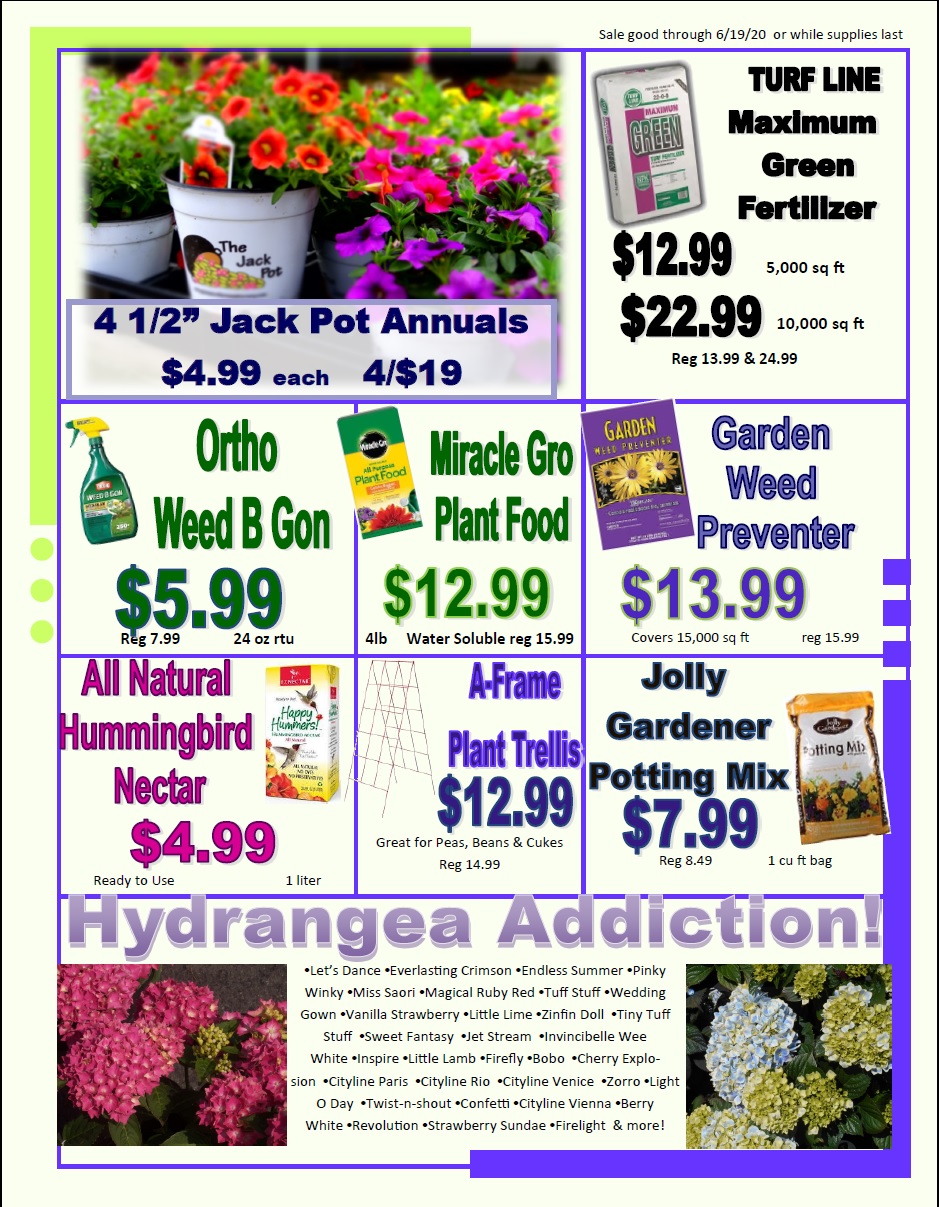 Weekly Ad Green Acre Farm and Nursery